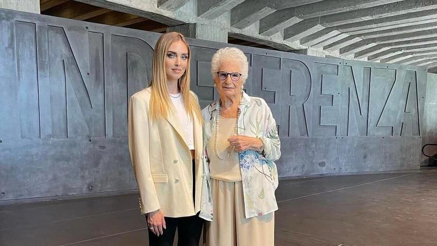 Chiara Ferragni e Liliana Segre in visita al Memoriale della Shoah