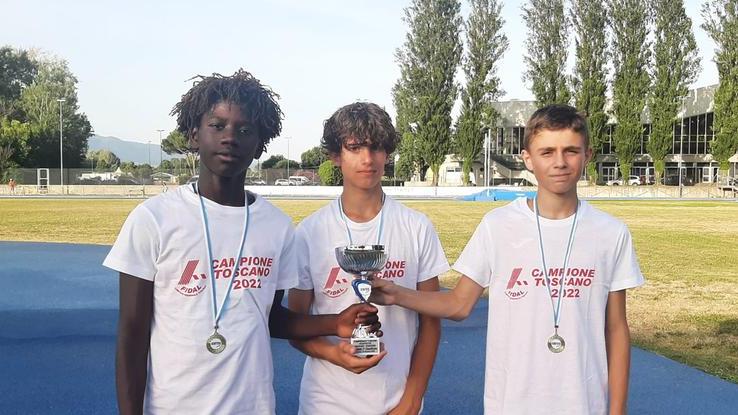 I campioni regionali della staffetta 3x800