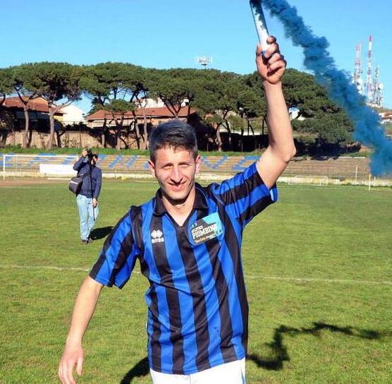 Luca Gherardini in una foto scattata quando era un giocatore del Piombino