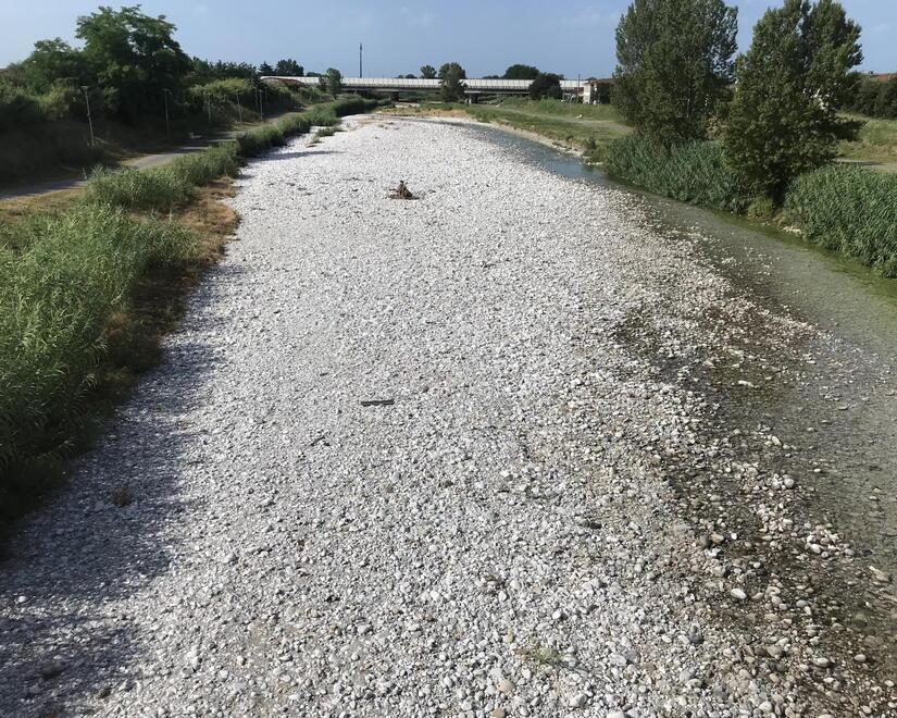 Siccità e   fiume Frigido in secca,    i consigli  anti spreco di Coldiretti 