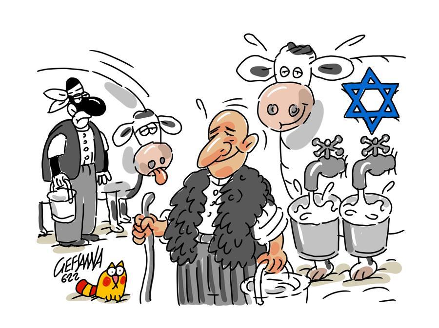 La vignetta di Gef: da Israele arrivano le super mucche