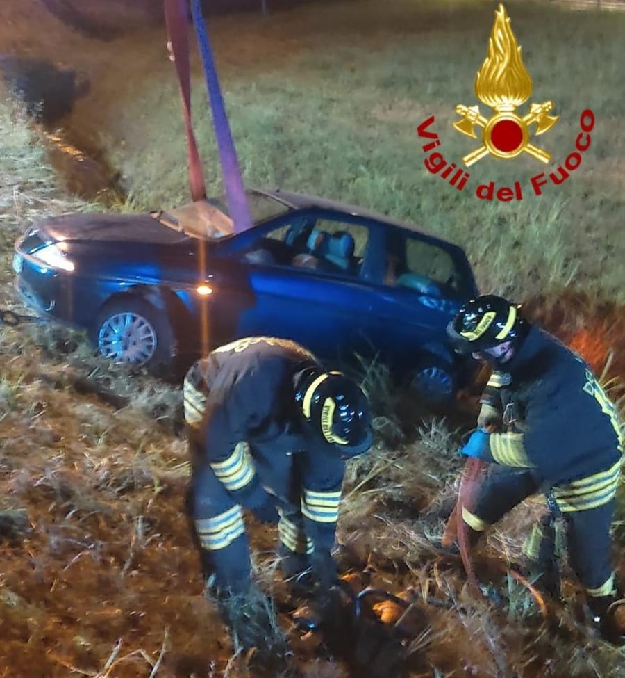 Con l’auto in un canale, grave un 49enne
