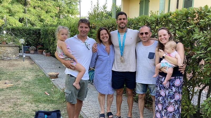 L’altro oro di Dario Verani: la festa con la sua famiglia