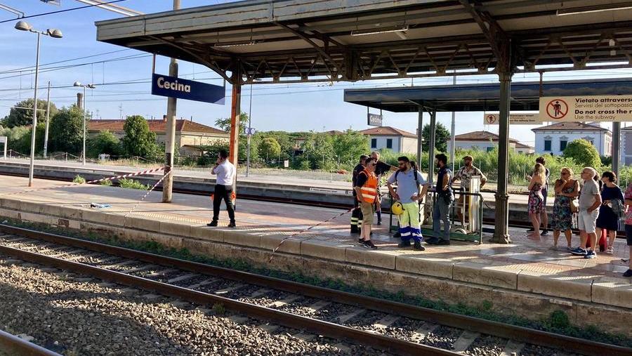 
	La stazione di Cecina subito dopo il dramma (Foto Michele Falorni/Silvi)

