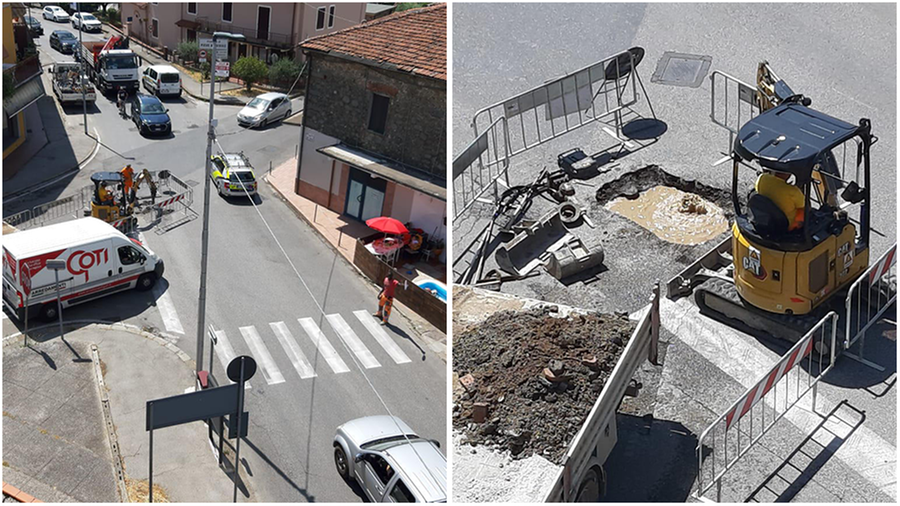 
	Traffico congestionato in via del Gallo in occasione della rottura della tubazione

