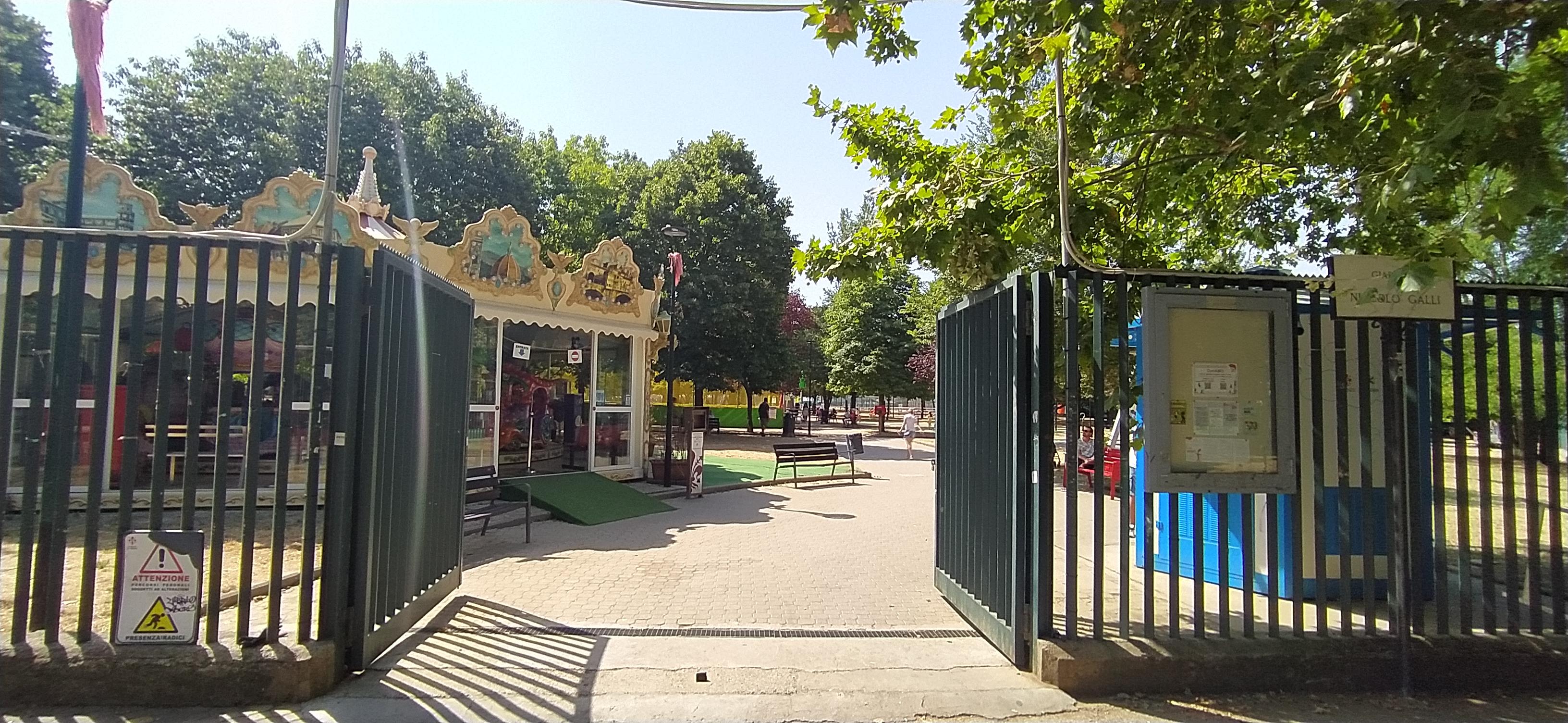 Il parco di viale Fanti nei giardini intitolati a Niccolò Galli