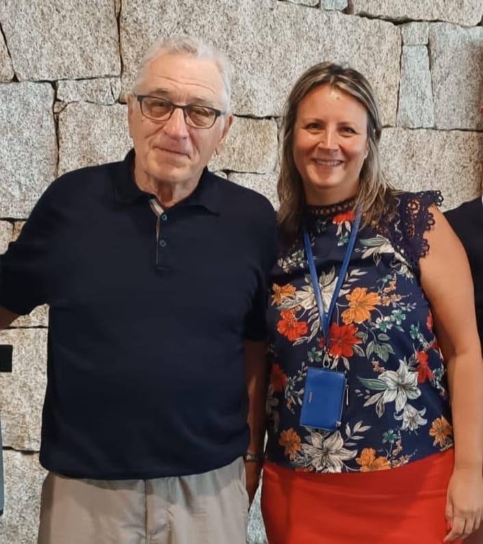 
	Robert De Niro all&rsquo;Aviazione generale di Olbia con Barbara Molino


