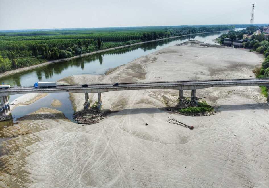 Siccità sul bacino del Po Il Governo concede lo stato di emergenza