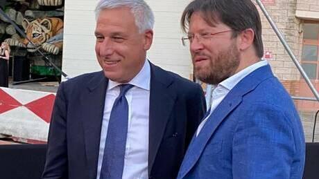 Alessandro Franchi da sindaco di Rosignano a commissario Pd a Viareggio dove è stato anche capo gabinetto di Del Ghingaro insieme nella foto
