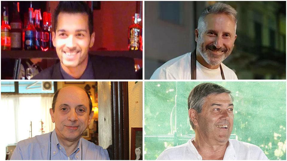 Manuel Sakay, Abramo Franceschini, Guido Lombardi e il sindaco di Forte Bruno Murzi