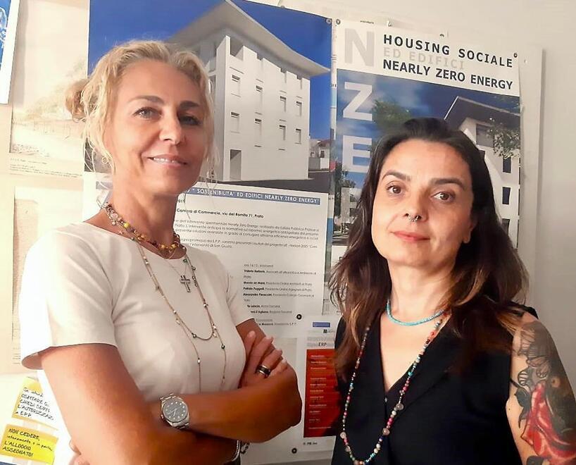 L’avvocato Olivia Nati insieme all’ingegnere dell’Epp Giulia Bordina