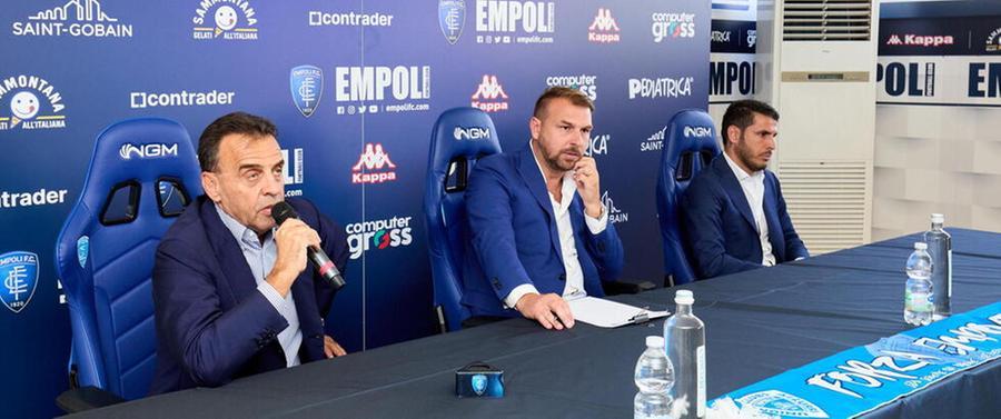 Da sinistra Fabrizio Corsi, Paolo Zanetti e il direttore sportivo Pietro Accardi
