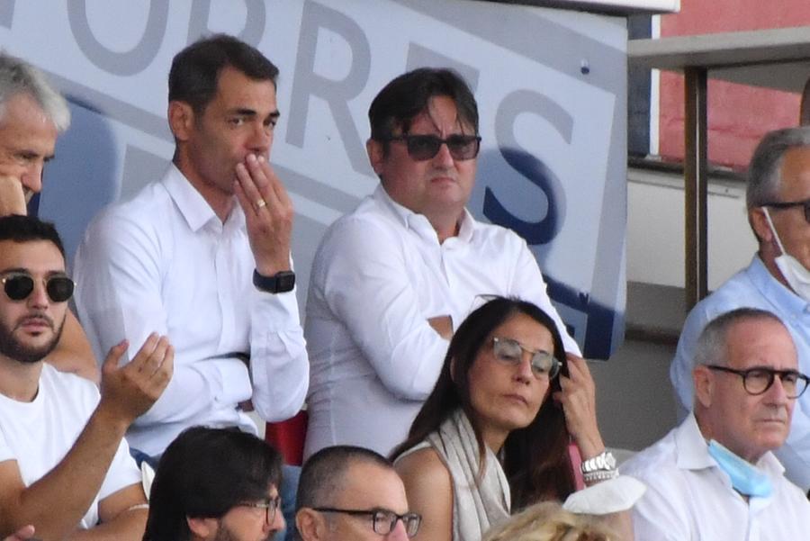 Stefano Udassi e con il patron Pinna
