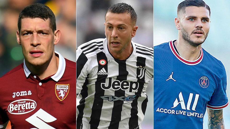 Andrea Belotti, Federico Bernardeschi, Mauro Icardi