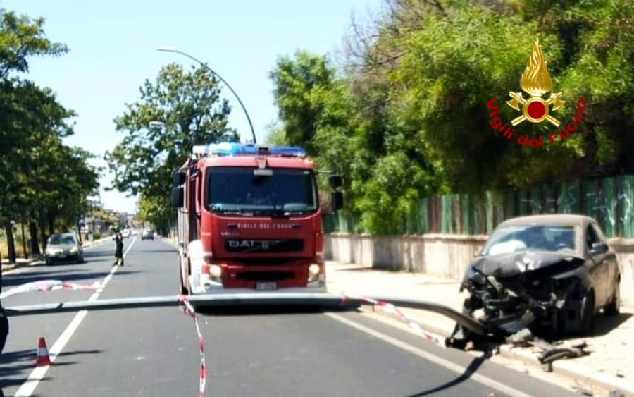 
	L'incidente di Selargius (foto Mario Rosas)

