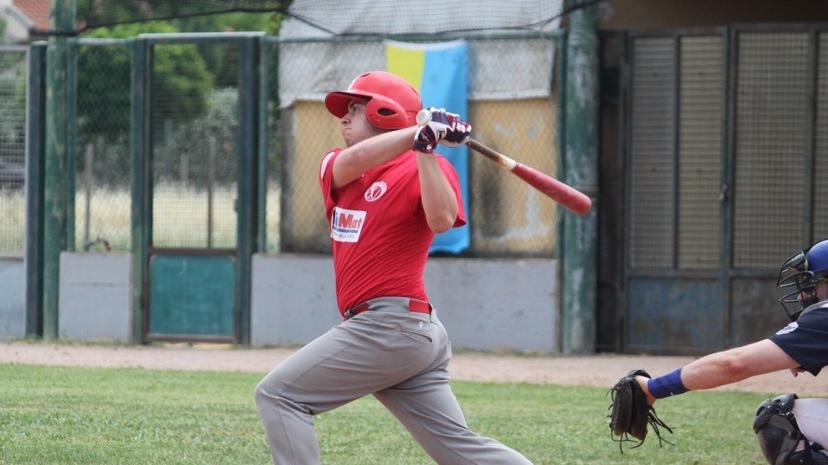 ll ricevitore del Bsc Big Mat Filippo Milli durante un turno di battuta