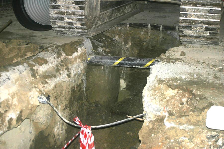 
	I lavori per le condotte idriche e fognarie, immagine di repertorio

