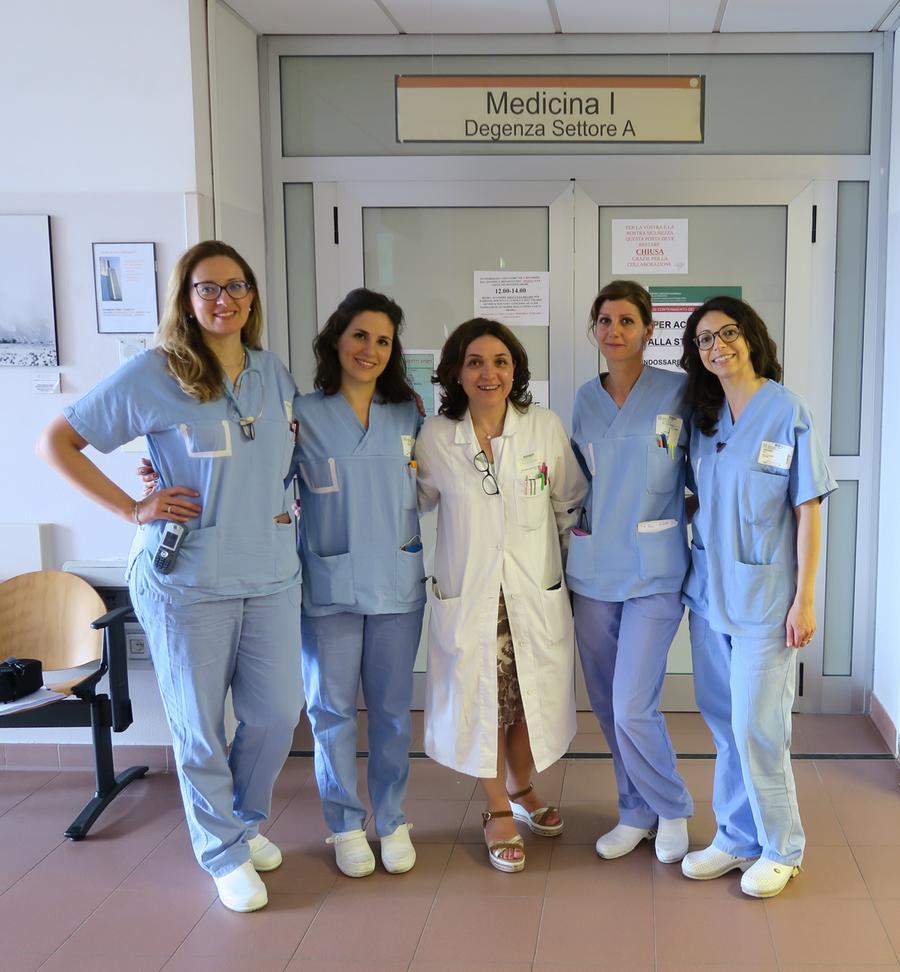 
	Lo staff&nbsp;medico del nuovo reparto di Medicina Interna &egrave; formato da donne

