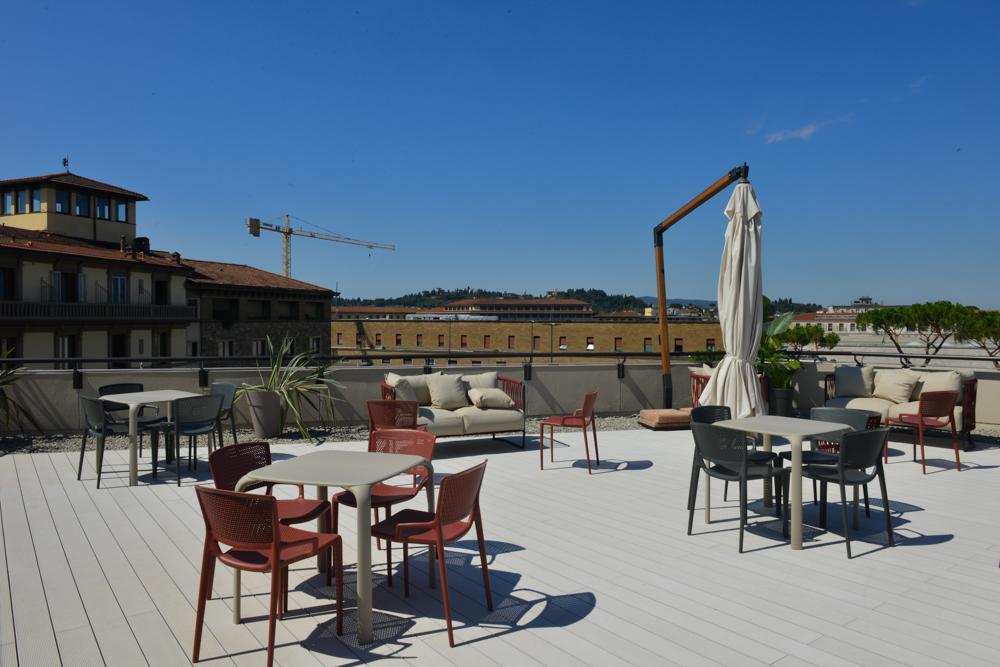 La terrazza con vista su Santa Maria Novella
