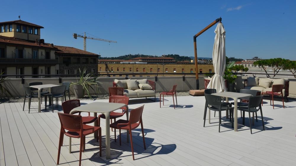 La terrazza con vista su Santa Maria Novella
