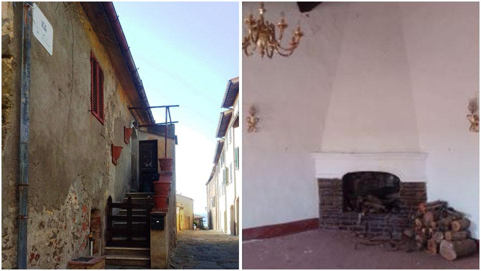 L’esterno e l’interno dell’edificio messo in vendita dal Comune