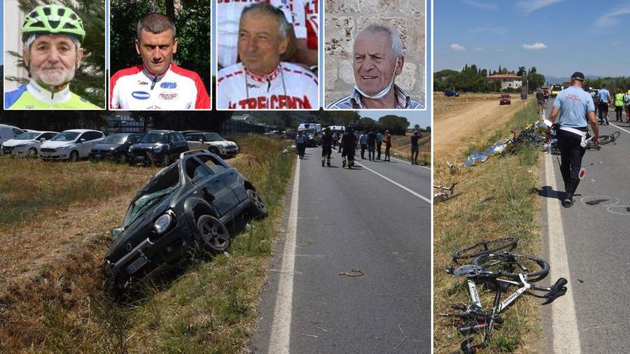 In alto da sinistra ,e quattro vittime: Naldini, Panico, Seripa e Fiorilli