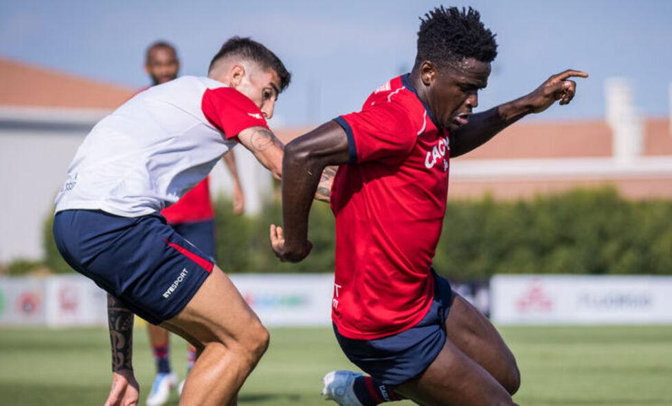 Deiola e Luvumbo in allenamento