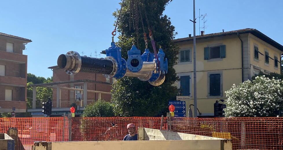 I lavori di Acque dell’altro giorno a Pontedera