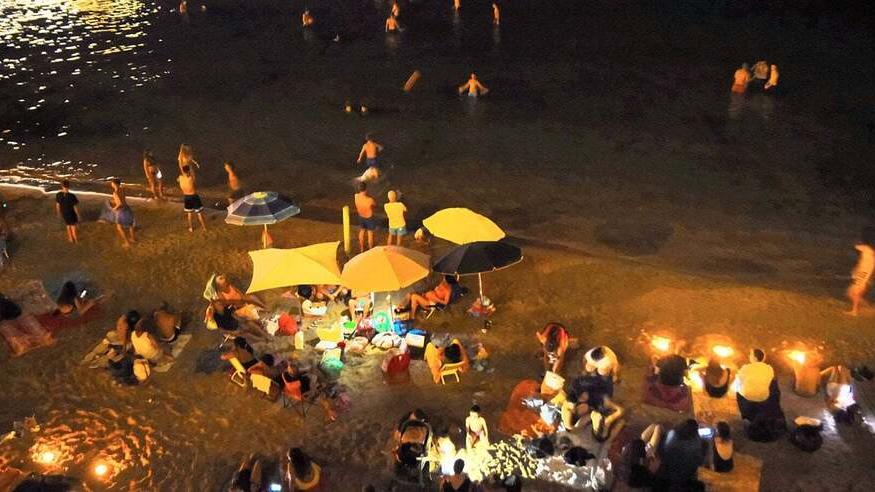 Una porzione di spiaggia di Lino Pizzo a Gallipoli il litorale dove si trova il Ten Club