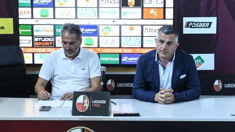 Daniele Deoma e Ivan Maraia durante la presentazione del nuovo tecnico