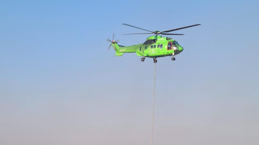
	Uno degli elicotteri impegnati ad Abbasanta

