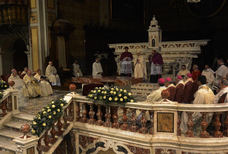 
	L'interno della cattedrale di Oristano, immagine di repertorio&nbsp;

