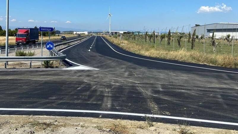 Una parte del secondo lotto della Strada di Patto i cui lavori si sono conclusi negli ultimi giorni