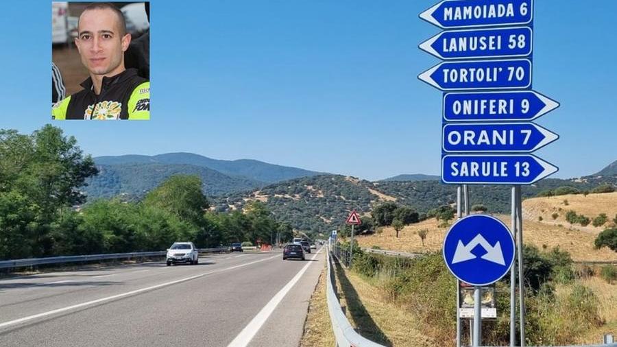Il luogo dove è avvenuto l'incidente e, nel riquadro, la vittima