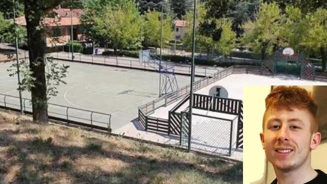 Il luogo del delitto, e nel riquadro Fabio Cappai, la vittima