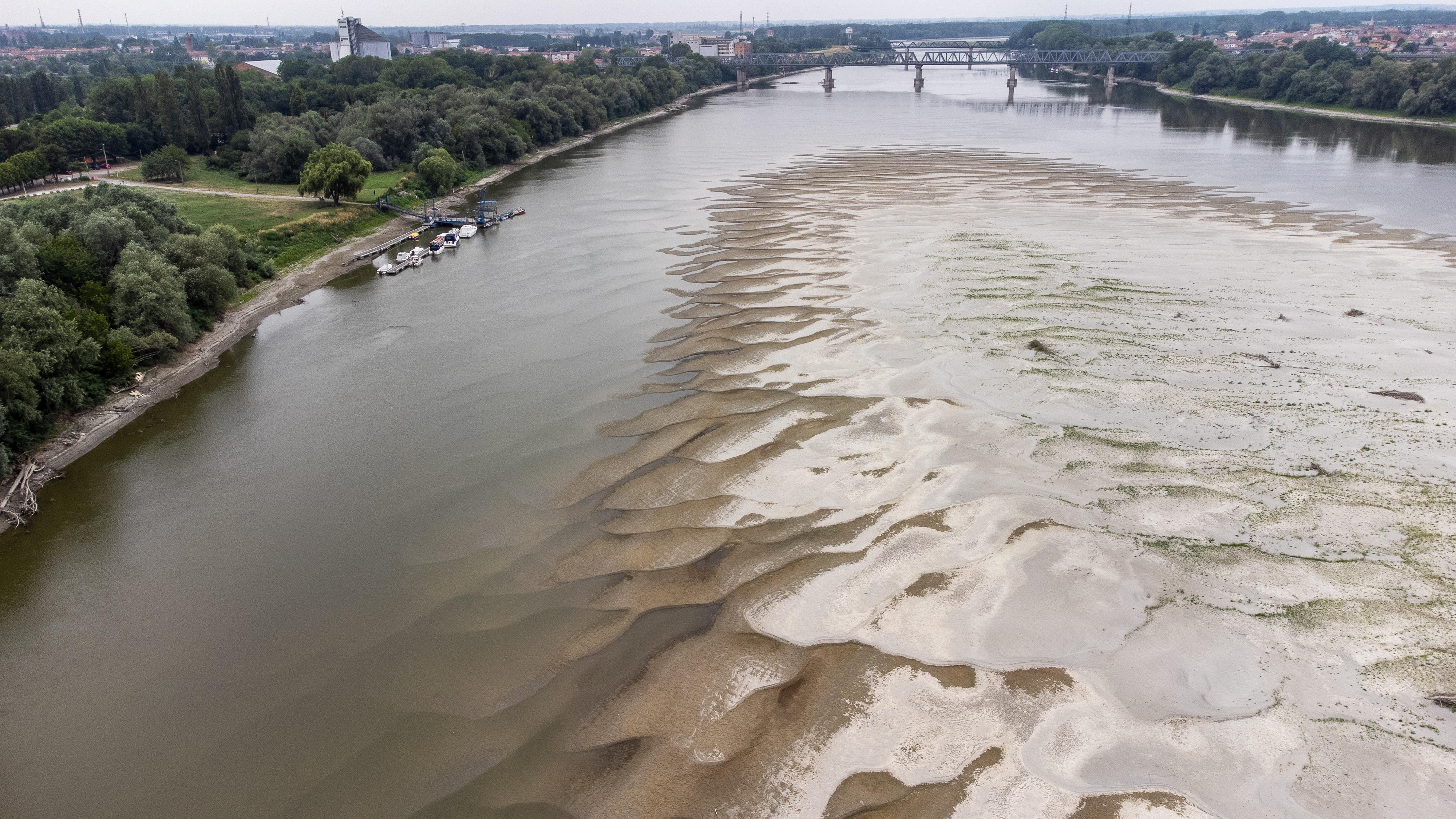 Sempre meno acqua nel Po: a Ponte è sceso a -7,45 