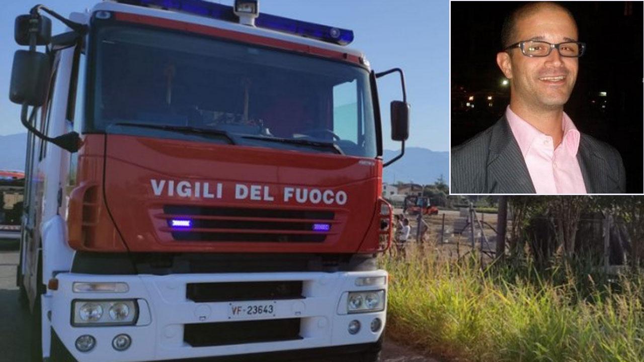 Nella foto a sinistra l’impiegato deceduto e a destra il luogo dell’incidente