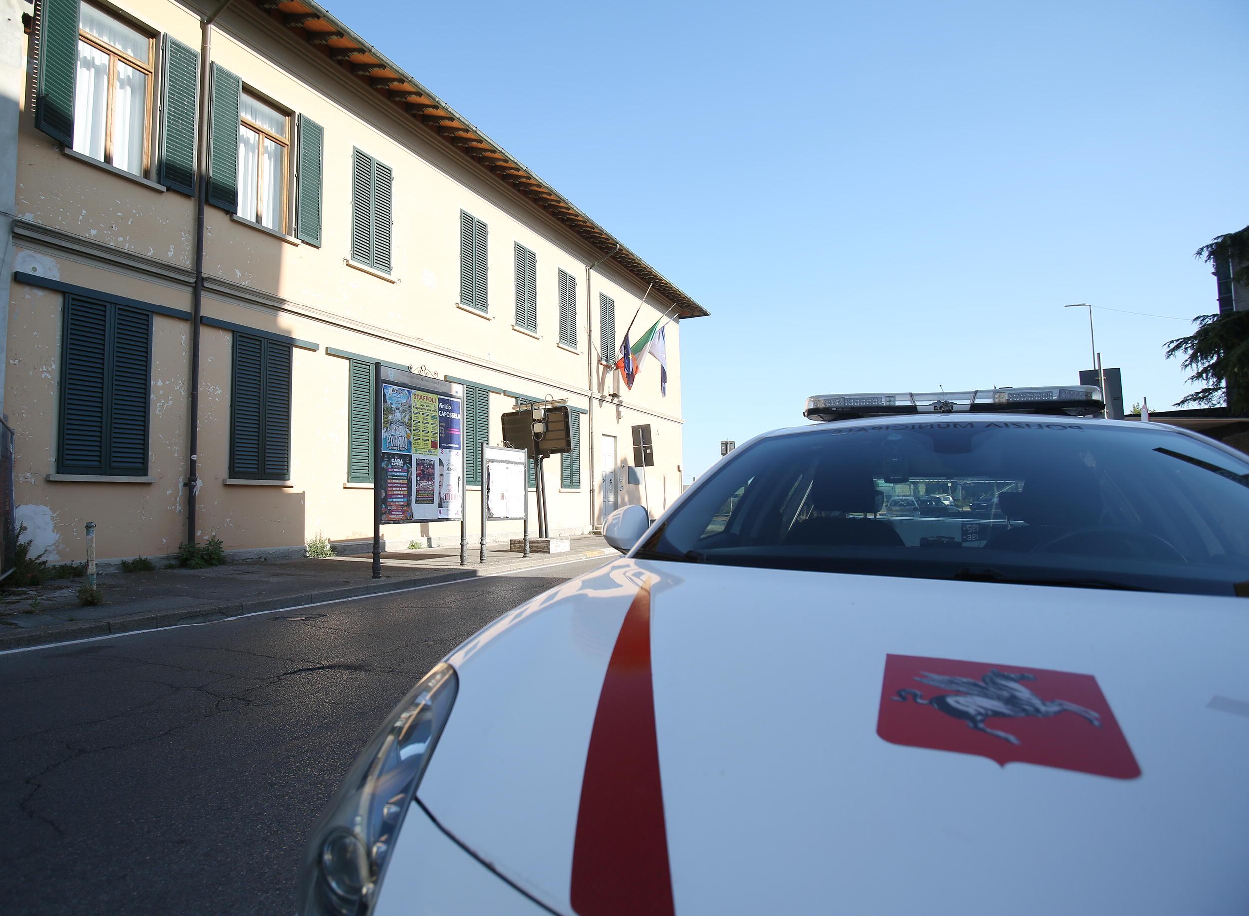 La sede del comando della polizia municipale a Montecatini