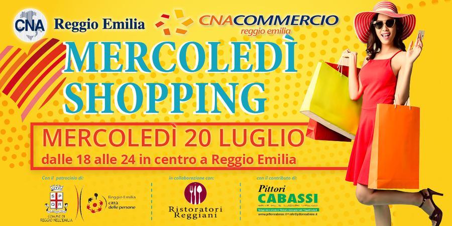 
	La locandina dell'evento Mercoled&igrave; shopping di Cna

