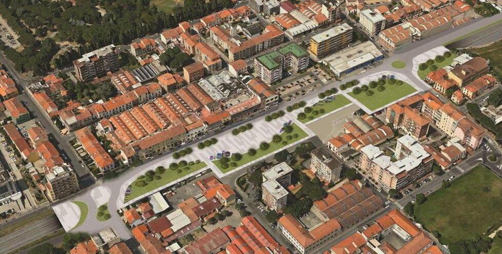 Il rendering del progetto del sottopasso del Soccorso, in superficie verrà realizzato un giardino