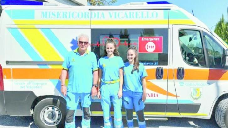 La squadra di servizio lunedì scorso in via Galilei sul mezzo del 118