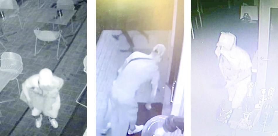Le immagini delle telecamere che inquadrano il ladro al bar Aurelia, al Caffè della Villa e al ristorante 0586