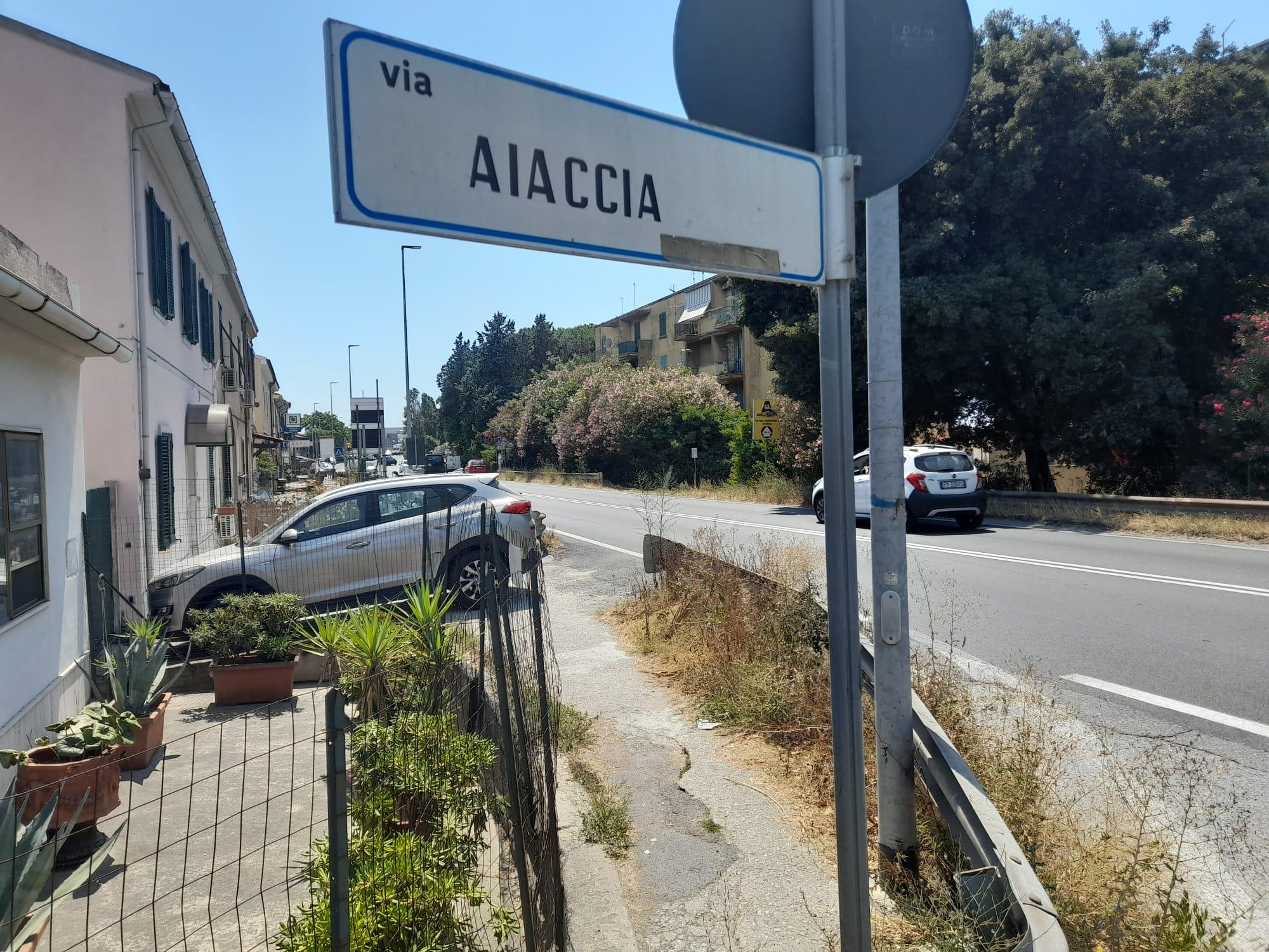 Una veduta di via Aiaccia, a Stagno