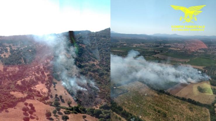 Gli incendi di Usini e Berchiddeddu