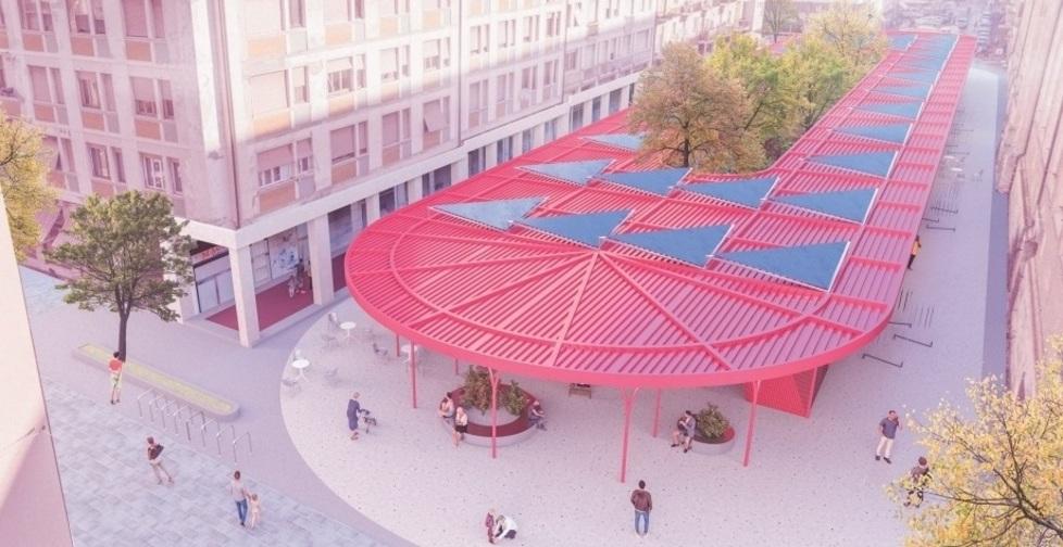 L'elaborato grafico che mostra come dovrebbero diventare i mercati di via Buontalenti e piazza Cavallotti