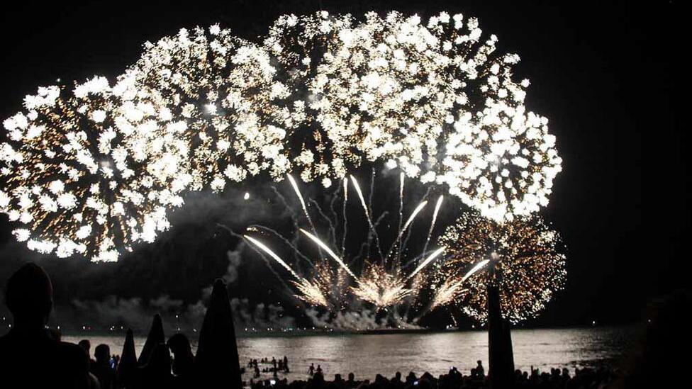 Una passata edizione dei fuochi d’artificio del 14 agosto