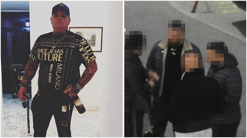 Anxhelo Dyrmishi detto Mimmo e a destra il sodalizio ripreso dalle immagini dei militari