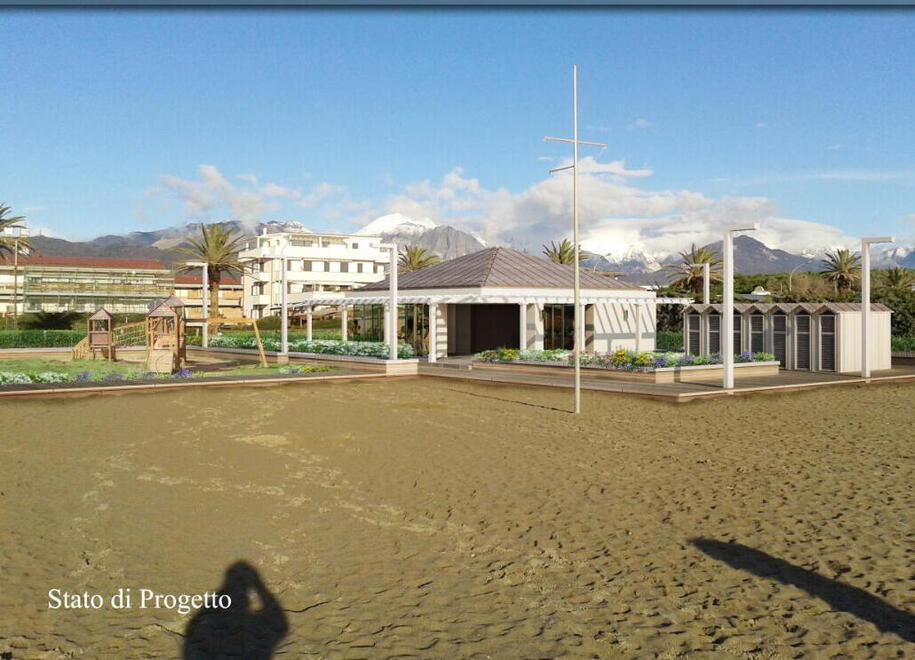Come saranno la struttura, il parco giochi e i servizi visti dal mare