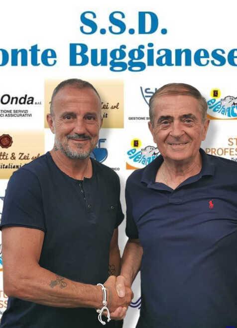Enrico Gutili col presidente del Ponte Buggianese Graziano Toci
