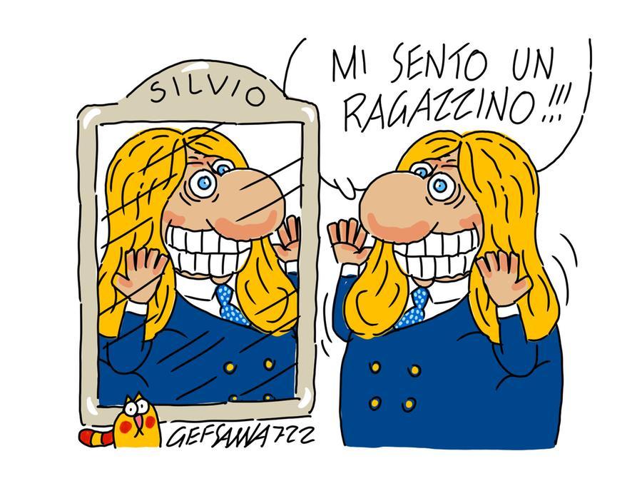 La vignetta di Gef: Berlusconi si ricandida al Senato